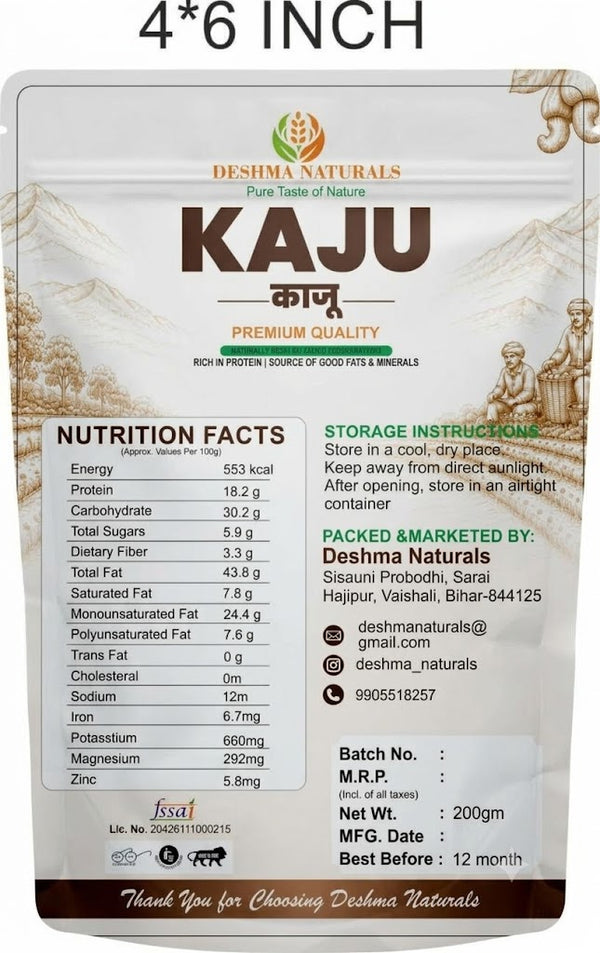 Premium Kaju Cashews – 200g