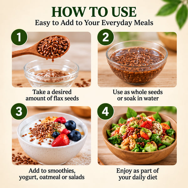 Deshma Naturals Premium Flax Seeds (Alsi Seeds) | Natural Source of Omega-3, Dietary Fibre & Plant-Based Protein | Nutritious Seeds for Daily Diet, Smoothies, Salads & Breakfast